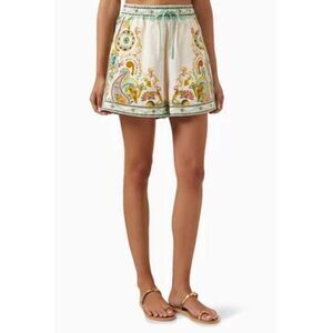 NWOT Bohemian Paisley Print Drawstring Shorts Lounge‎ Elastic Waist Evil Eye